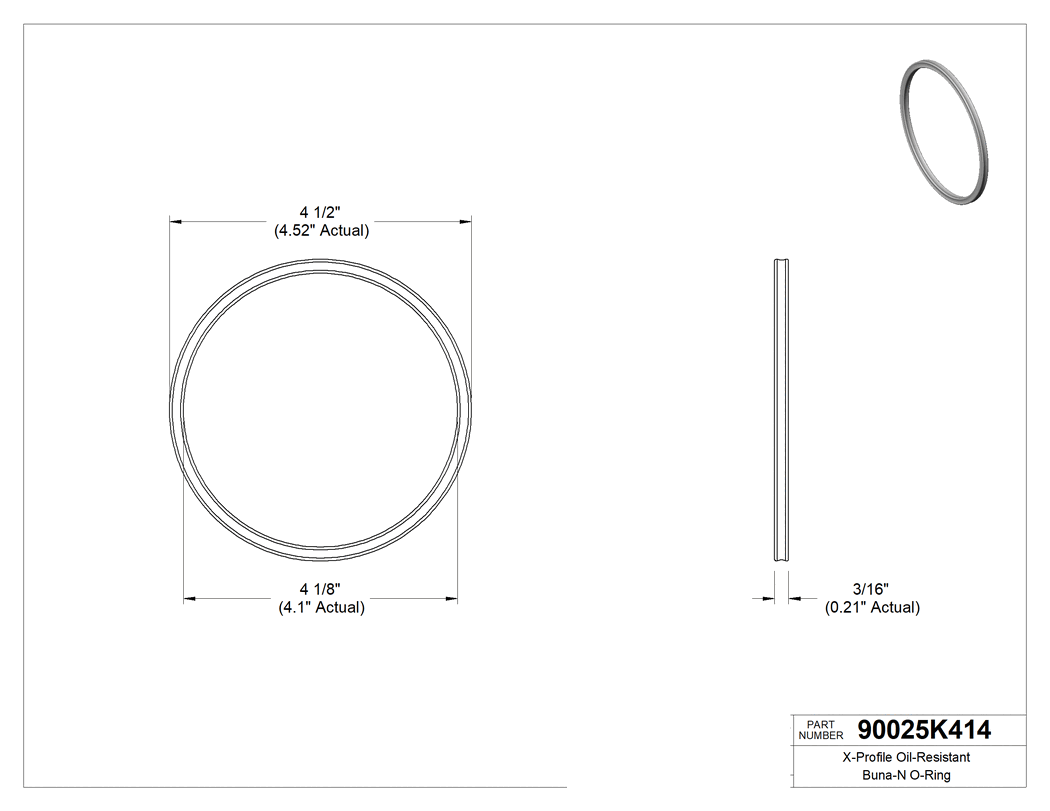 Technical drawing - 90025K414